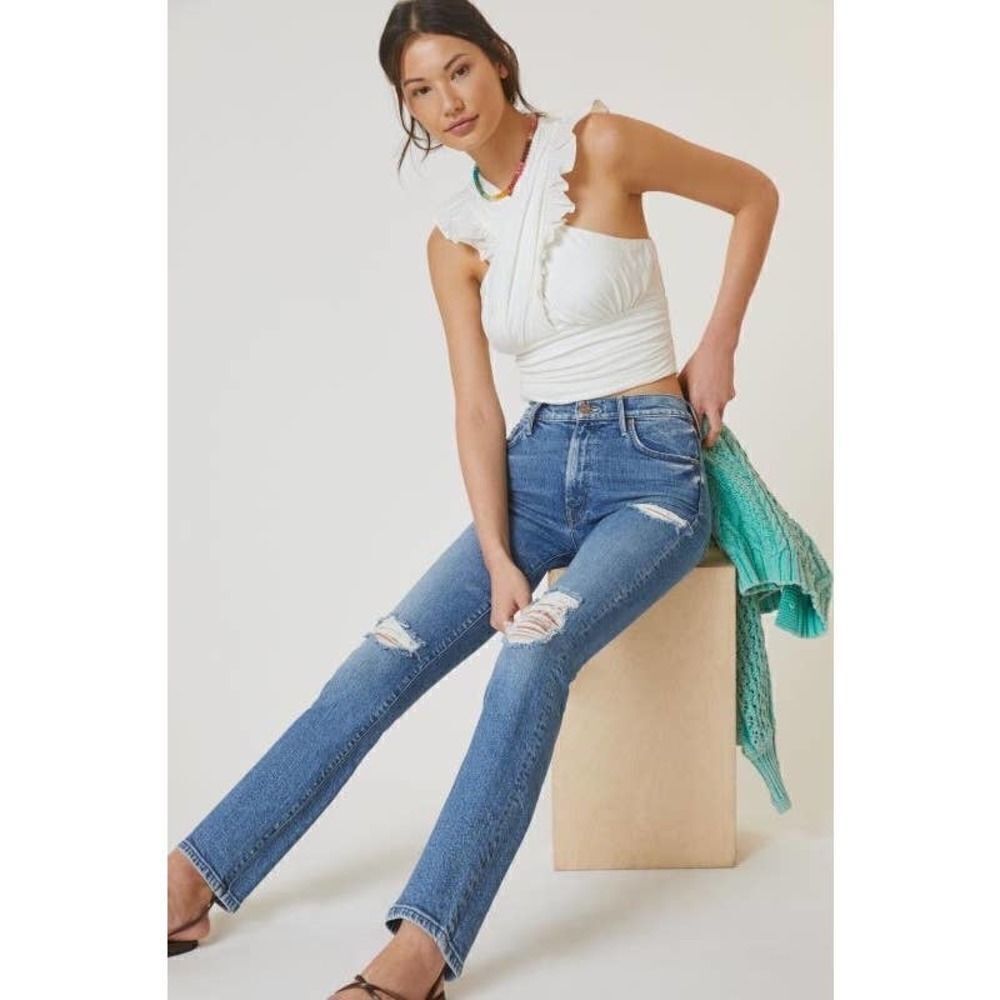 MOTHER The Insider Mid-Rise Ankle Jeans 26”